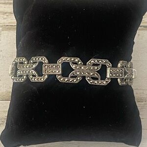 Beautiful Judith Jack Sterling Silver Marcasite Bracelet.